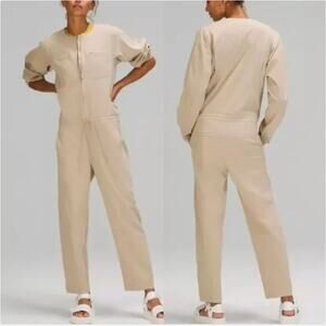 Lululemon Cream Ventlight Zippered Jumpsuit Size 14